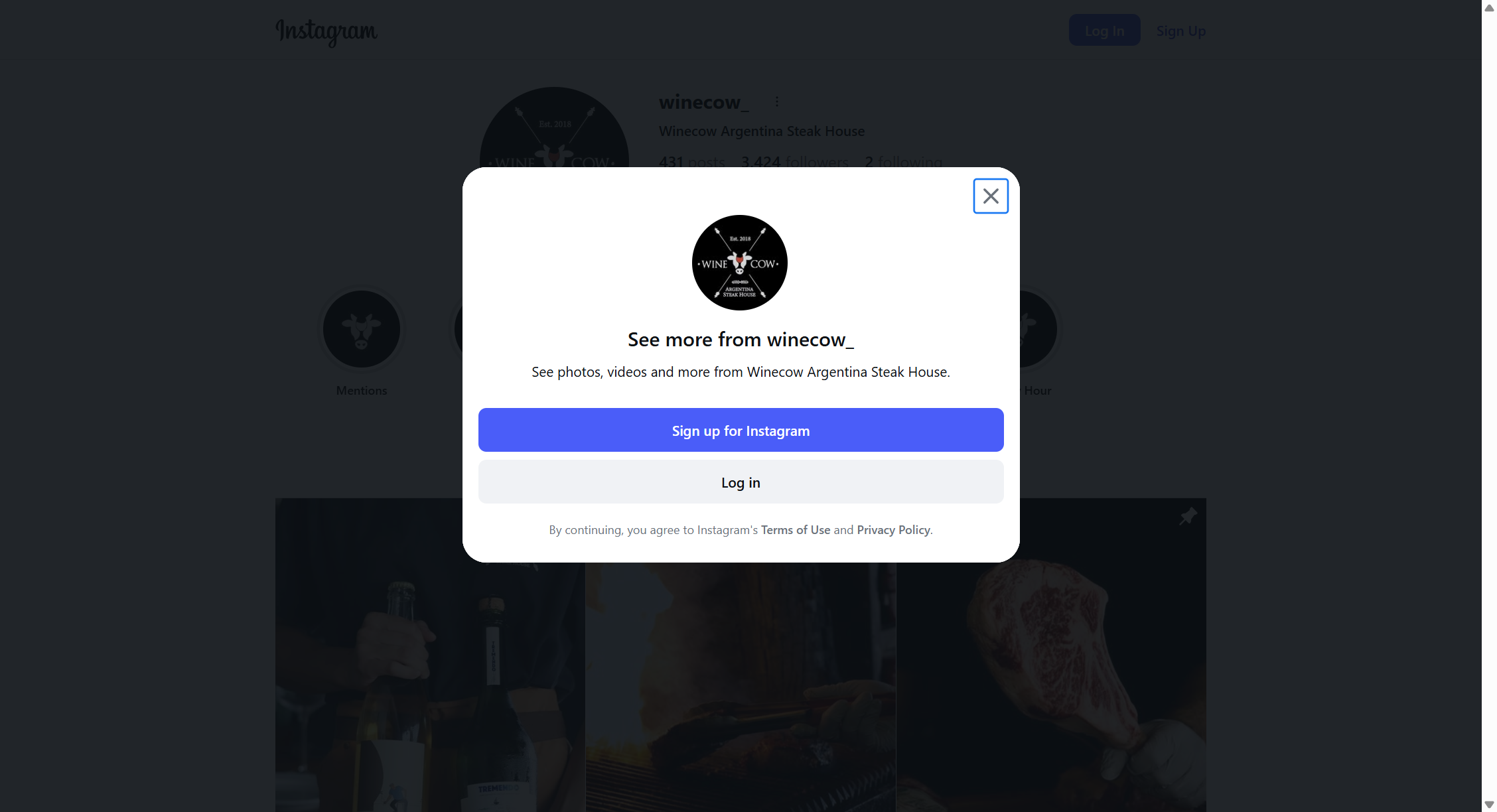 Winecow Argentina Steak House — Steakhouse